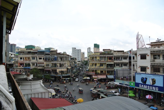 View from the rooftop parking of Olympic Market