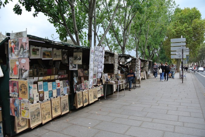 Bouquinistes along the Seine River
