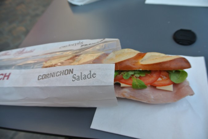 Delicious pretzel-like baguette