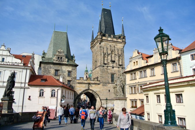 At the foot of the Chrles Bridge 