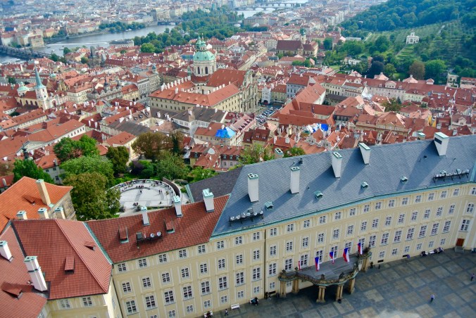 View of the city from the Great South Tower of St Vitus Cathedral