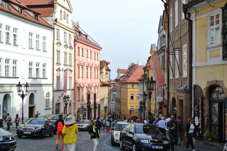 Colourful and lively street