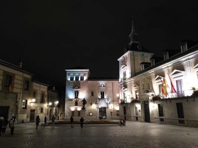Nighttime walk in Madrid
